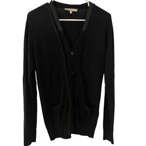 Sandro 100% Wool Button Front Cardigan Medium Black